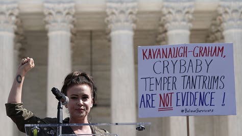 Protesters Demonstrate Against President Trump's Supreme Court Nominee Brett Kavanaugh At The Supreme Court