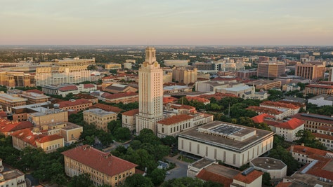 University of Texas at Austin against sky