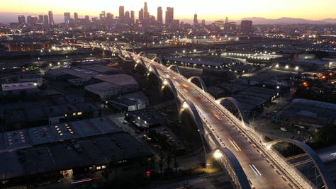 New 6th Street Viaduct Bridge Opens In Los Angeles