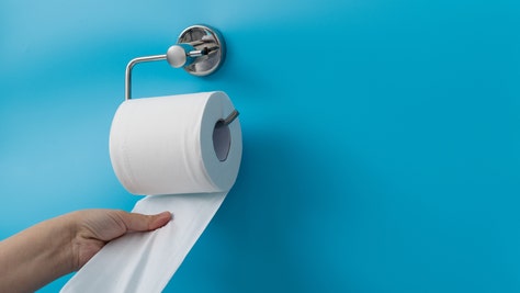 9531d1c6-Woman hand pulling toilet paper