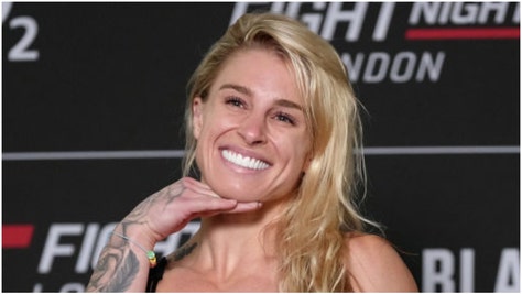 Hannah Goldy might not be winning in the octagon, but she's certainly winning on Instagram. She went viral with a new post. (Credit: Getty Images)