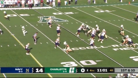 Navy and Charlotte combined for over 900 yards punting on Saturday. Via: Navy Football