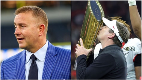 Kirk Herbstreit and Rece Davis mocked Georgia fans buying into an underdog narrative. They posted several tweets. (Credit: Getty Images)