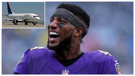 Baltimore Ravens DB Marlon Humphrey says planes need special seats for fat people. (Credit: Getty Images)