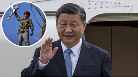 People are having flashbacks to the 1980s and "Red Dawn" with Chinese dictator Xi Jinping in San Francisco. (Credit: Getty Images and YouTube Video Screenshot/https://youtu.be/HZJMZapC8NQ)