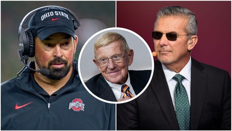 Urban Meyer has no issue with Ryan Day cutting loose after Ohio State beat Notre Dame. He reacted to Day calling out Lou Holtz. (Credit: Getty Images)
