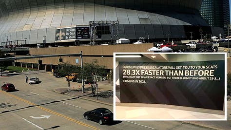 Superdome and Escalator Ad