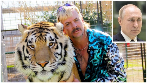 "Tiger King" star Joe Exotic plans on running for President. He wants to take out Putin. (Credit: Netflix and Getty Images)