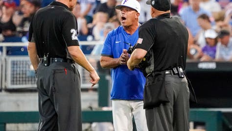 NCAA Baseball: College World Series-Florida vs Oral Roberts