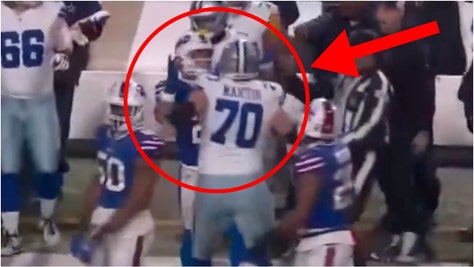 Buffalo Bills safety Taylor Rapp might have some solid acting skills. He appeared to flop against the Cowboys. Watch the video. (Credit: Screenshot/X Video https://twitter.com/Apullivids/status/1736502648709247107)