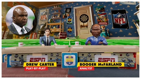 Booger McFarland forces to call toy story game by espn.