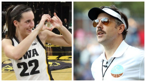 Jason Sudeikis Introduces 'Ted Lasso' To Caitlin Clark And Iowa Hawkeyes With Courtside Dance
