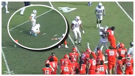 College football game between Sam Houston and Middle Tennessee State ends in brawl.