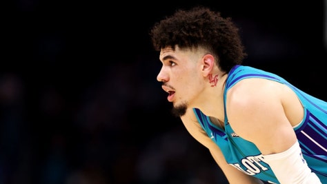 NBA requires Hornets star LaMelo Ball to cover 'LF' tattoo on his neck  because it violates league rules against players sporting brand logos |  Daily Mail Online