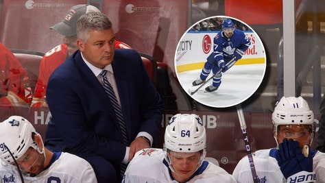 Sheldon Keefe head coach of the Leafs and Timothy Liljegren