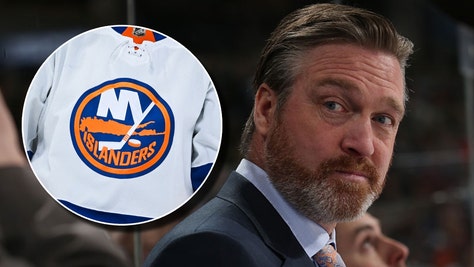 Patrick Roy and Islanders Logo