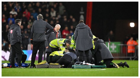 Premier League player Tom Lockyer collapses during match.