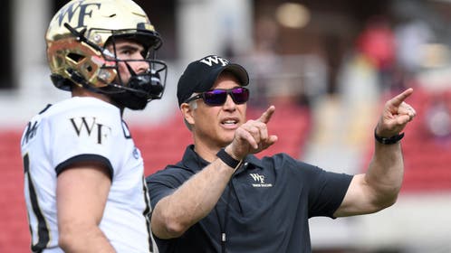 Wake Forest QB Sam Hartman, Head Coach Dave Clawson