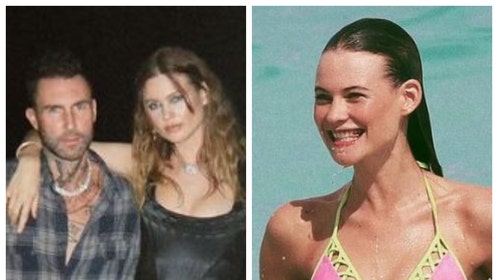 Adam-Levine-Behati-Prinsloo-Beach