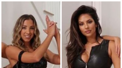 Christen Harper & Katie Austin Team Up For Charlie's Angels Halloween Costumes