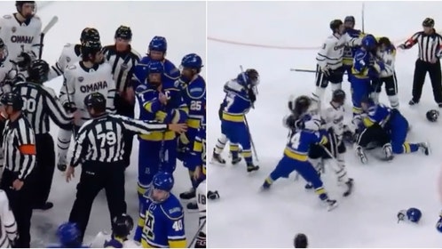 College Hockey Fight