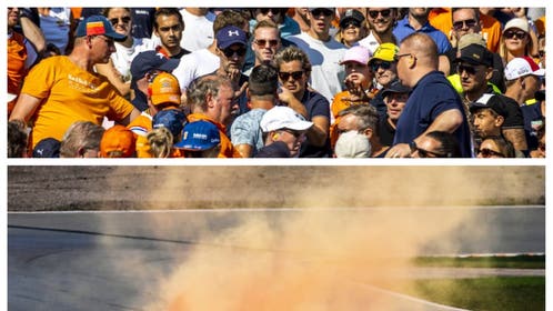 Dutch Fans and Flare on track