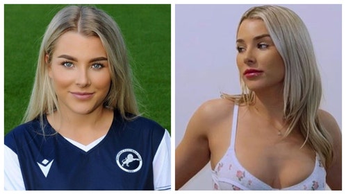 Former English Soccer Player Madelene Wright Works On Her Tan Topless