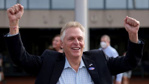 Candidate Terry McAuliffe Votes In Virginia's Election For Governor