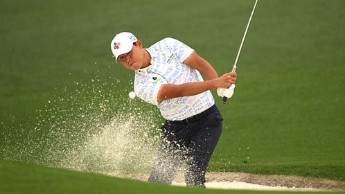 Si Woo Kim Wears PGA Tour Shirt With Phil Mickelson At The Masters