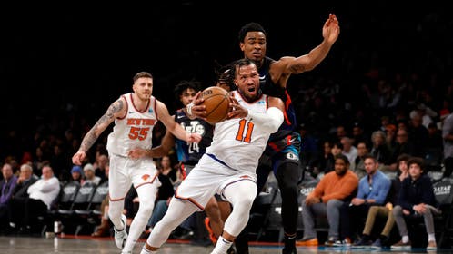 85689f50-New York Knicks v Brooklyn Nets
