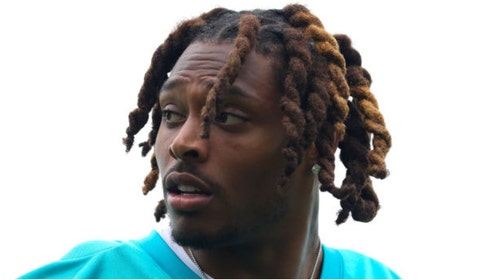 Jalen Ramsey wasn't in a great mood Sunday during the Dolphins/Eagles game. He argued with a fan. Watch a video of it. (Credit: Getty Images)