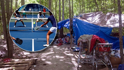 Pickleball Court Portland homless