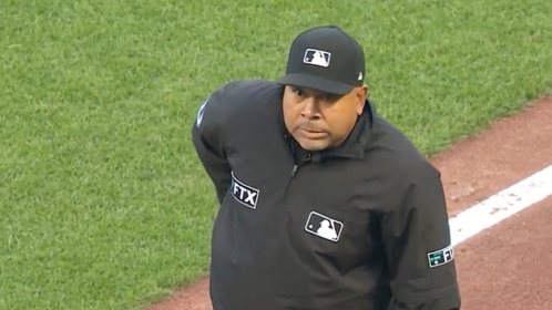 MLB Umpire Adrian Johnson mic
