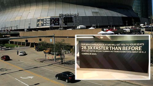 Superdome and Escalator Ad