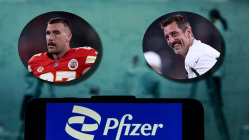 Aaron Rodgers Calls Travis Kelce Mr. Pfizer: Video