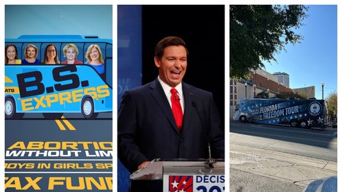 Ron DeSantis can't help but laugh at democrats.