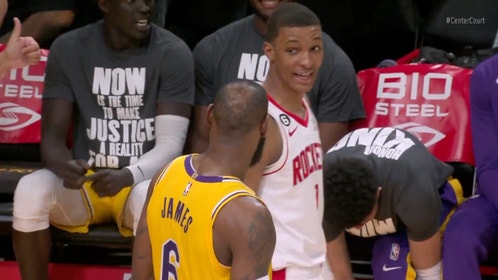 Jabari Smith Jr Tells 'Old' Man LeBron James 'You Played Against My Dad'