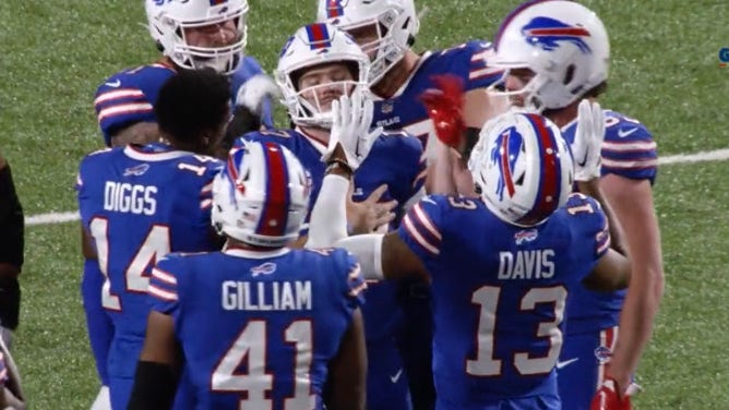 Josh Allen takes a little time for himself before crushing players.