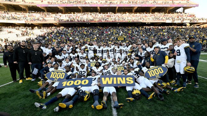 Michigan fans stormed the visiting team's field to celebrate the Wolverines win over Maryland