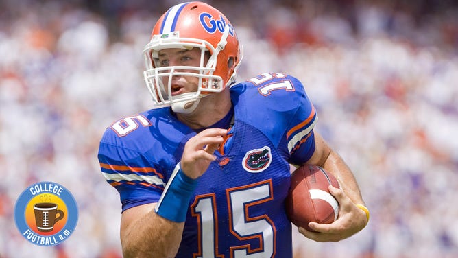Tim Tebow, a University of Florida (UF) legend, rose to fame as the Gators’ quarterback, leading the team to two National Championships (2006, 2008) and earning the Heisman Trophy in 2007 during his standout college career in Gainesville. (Getty Images)