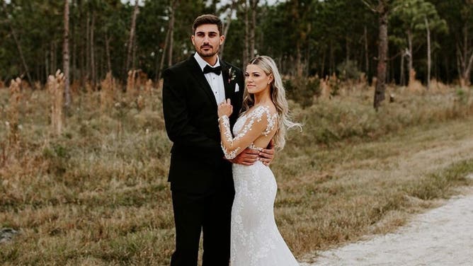 Tampa Bay Rays pitcher Zach Eflin and wife Lauren Eflin