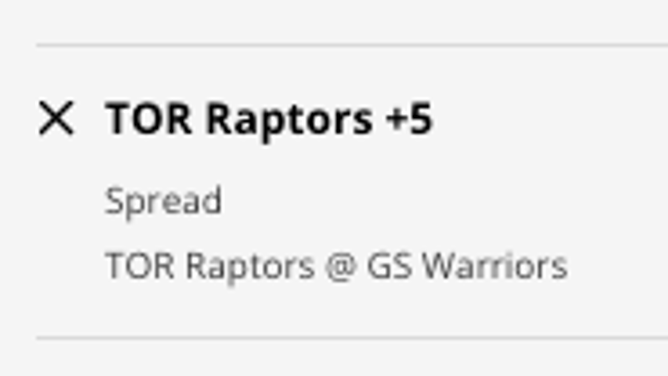 The Toronto Raptors' odds at Golden State Warriors from DraftKings Sportsbook as of Friday, Jan. 27 at noon ET.