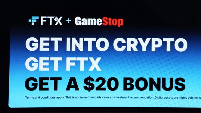 FTX advertisement for cryptocurrency exchange. Miami Heat arena.