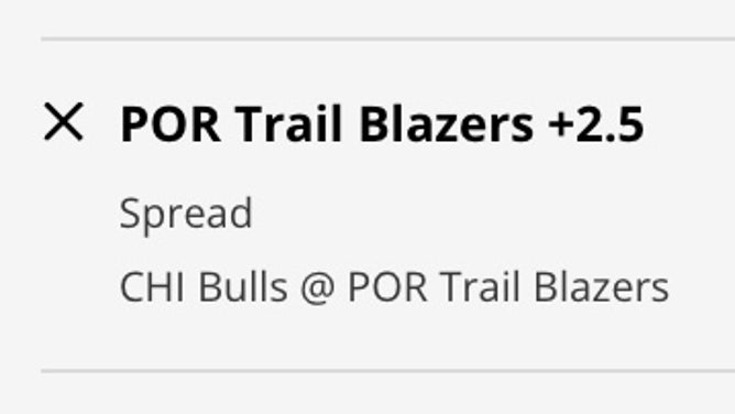 The Portland Trail Blazers' odds vs. the Chicago Bulls from DraftKings Sportsbook as of Friday, March 24th at 1 p.m. ET.