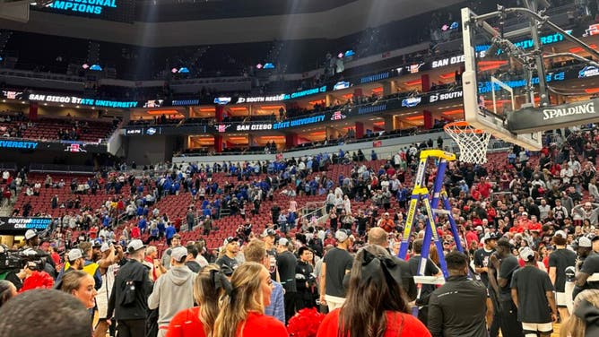 San Diego State Fans Celebrate The Final Four Berth.
