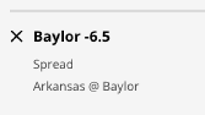 The Baylor Bears' odds vs. the Arkansas Razorbacks from DraftKings Sportsbook as of Friday, Jan. 27th at 1:45 a.m. ET.