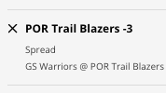 The Portland Trail Blazers' odds vs. the Golden State Warriors from DraftKings Sportsbook as of Wednesday, Feb. 8th at 9:40 a.m. ET.