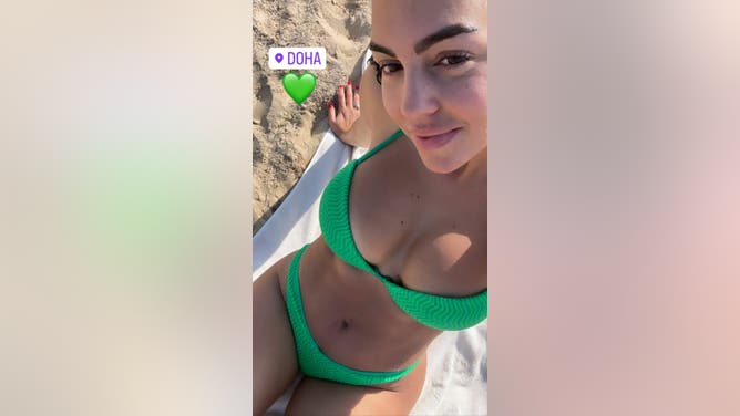 Georgina Rodriguez Hits The Beach In Qatar