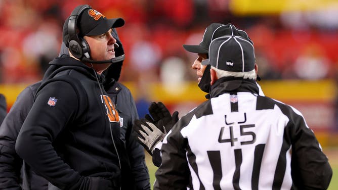 Head coach Zac Taylor of the Cincinnati Bengals was furious with referees during the AFC Championship Game.