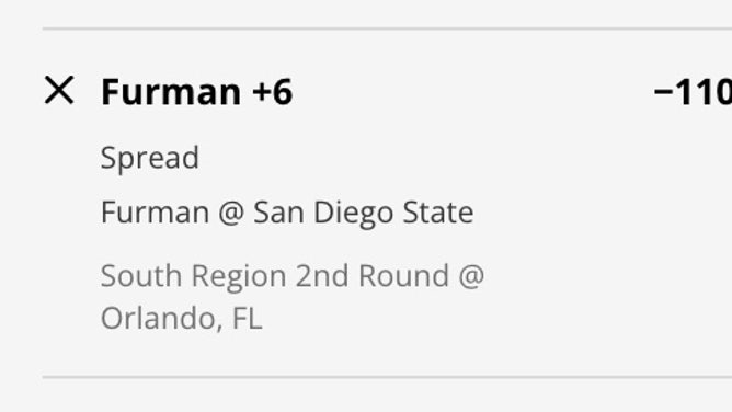 The Furman Paladins' odds vs. the San Diego State Aztecs for the Round of 32 in the NCAA Tournament 2023 from DraftKings Sportsbook as of Friday, March 17th.